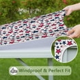 thumbnail image 6 of Red White Blue Baseballs and Stars Pattern Square Fitted Tablecloth with Elastic Edge,Square Table Cover,Washable Elastic Table Cover for Home Kitchen Party Decor 36"x36", 6 of 6