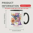 thumbnail image 2 of 1pc, 11 Oz/330ML, Customized With 26 Letters, Dragonfly, Butterfly Pattern Mug, Ceramic Coffee Cup, Summer And Winter Drinkware, Christmas Gift, Black And White, Upload Your Name, Customize, 2 of 10