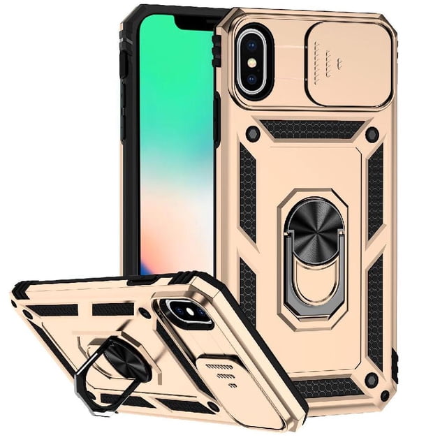 Estuche GANGXUN para iPhone X/Xs, soporte giratorio 360°, estilo mecánico y magnético
