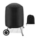 thumbnail image 2 of Waterproof BBQ Cover, Round BBQ Cover 71x68cm BBQ Tarp Cover Waterproof UV Protective Cover (Black), 2 of 5