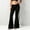 Black, variant on Women's Lace Pants Fold Over Flare Leggings Bell Bottoms Rave Outfits Going Out for Yoga Workout Sports(White,S)