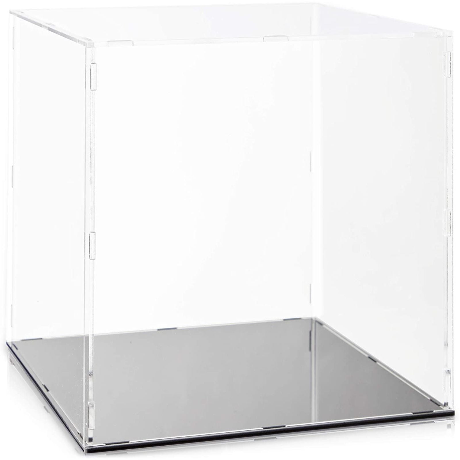 Details about   Big Clear Acrylic Display Box Stand Dustproof Tray Protection Cube Case For Show