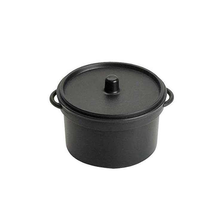 Zappy Disposable Heavyweight Plastic 2.7oz Mini Crock Pot Black Tasting Sample Bowl Mini Soup