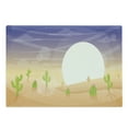 thumbnail image 1 of Landscape Cutting Board, Desert Scene with Cactus and the Moon, Decorative Tempered Glass Cutting and Serving Board, in 3 Sizes, by Ambesonne, 1 of 2