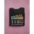 thumbnail image 3 of Vintage 1980, Years Of Awesome Sweatshirt Women -Image by Shutterstock, Female 3X-Large, 3 of 4