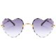 thumbnail image 2 of Gafas de sol Hugo sin montura Corazón Degradado gris para mujer, 2 of 6