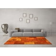 thumbnail image 3 of Ahgly Company Machine Washable Indoor Round Patchwork Yellow Transitional Area Rugs, 8' Round, 3 of 4