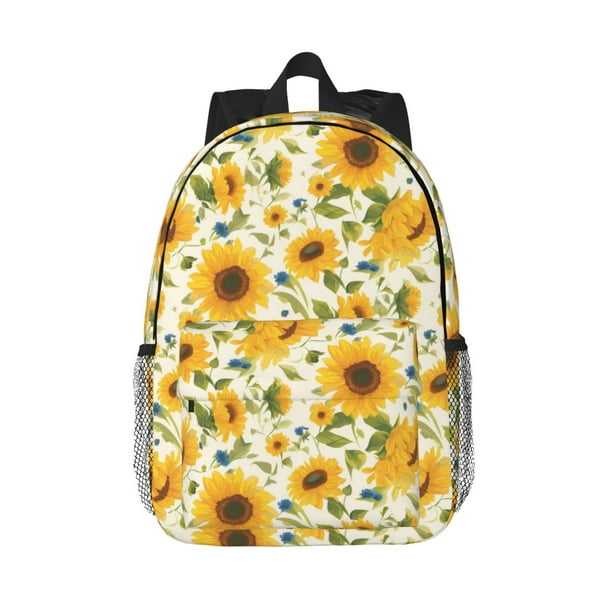 Easygdp Beautiful Countryside Sunflower Mochila Ligera de 15 Pulgadas para Estudiantes, Mochila Cómoda para la Escuela y Viajes, Correas Ajustables
