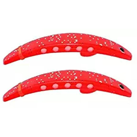 B.S. Fish Tales 4.5 Inch Superbait - Hot Lava, 2 Pack