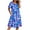 Blue-Floral, variant on Fantaslook Flowy Womens Dresses Ruffle Sleeve Henley Summer Dress Loose Floral Midi Dresses With Pockets