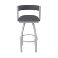 thumbnail image 5 of 861 Artemis 25" Swivel Counter Stool with Anodized Nickel Finish and Canter Storm Seat and Back, 5 of 5