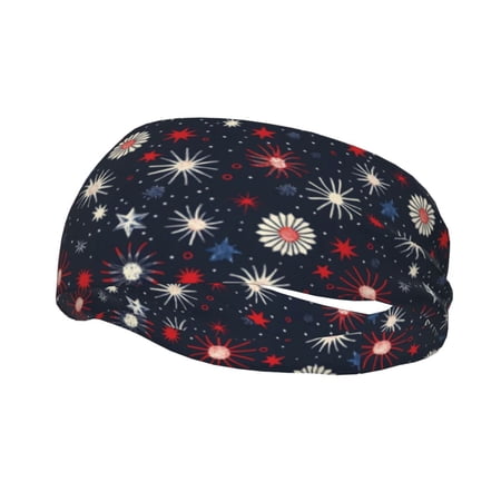 Motion Adornment Sweatband 15 In Both Men And Women Can Stretch Breathable Soft Perspiration For Hiking Walking Running Exercise Independence Day Theme Star (7)