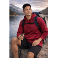 thumbnail image 4 of Expert Brand Men's Fleece Tec Pullover Hoodie Sweater, Cardinal, XL, 4 of 7