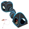 thumbnail image 1 of Túneles para gatos + tienda para gatos + juguete de plumas para gatos de interior Maikolerfeng, 1 of 7