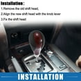 thumbnail image 6 of Unique Bargains Gear Shift Knob Stick Shifter for Lexus ES300h ES350 GS300 GS350 GS430 GS450h GS460 IS250 Black Red, 6 of 7
