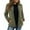 Green, variant on Women's Fashion Shearling Shaggy Full Zip Coats Warm Winter Jackets with Pocket Khaki S