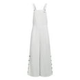 thumbnail image 4 of Mitancoo Women's Casual Loose Overalls Jumpsuits - One Piece Sleeveless Wide Leg Long Pant Rompers White Pants Size XXL, 4 of 4