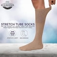 thumbnail image 5 of Diamond Star Men’s Tube Socks – Premium Cushioned Cotton Over the Calf Athletic Knee High Socks (Khaki - 6 Pairs 31 inches Big & Tall Over The Calf Socks fit size 13-16), 5 of 6