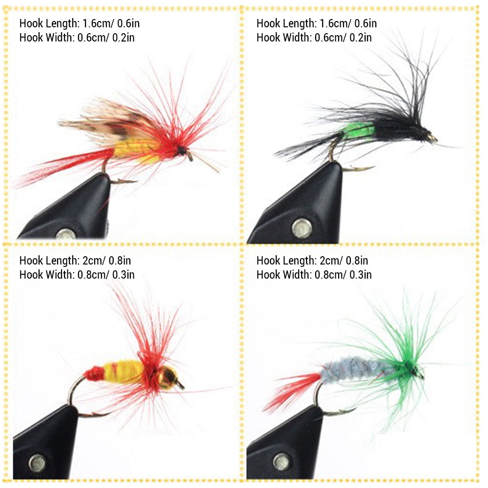 Hook,100pcs Flies Kit With Box Flies Fapao Flies Freshwater Seawater Mewmewcat Multicolor