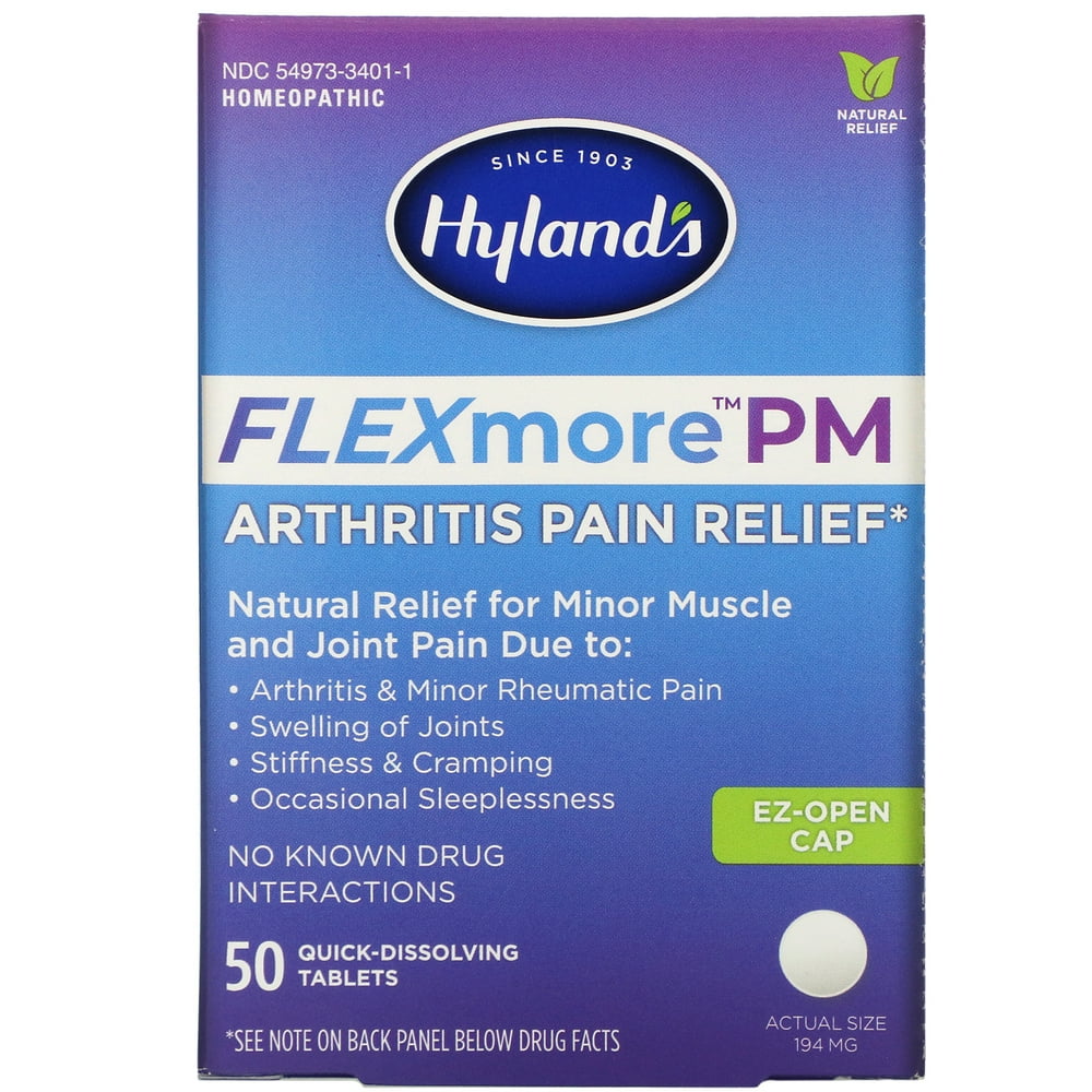 Hylands FlexMore PM Nighttime Arthritis Pain Relief 50 Tablets