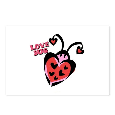 CafePress - Love Bug Lady Bug - Postcards (Package of 8)