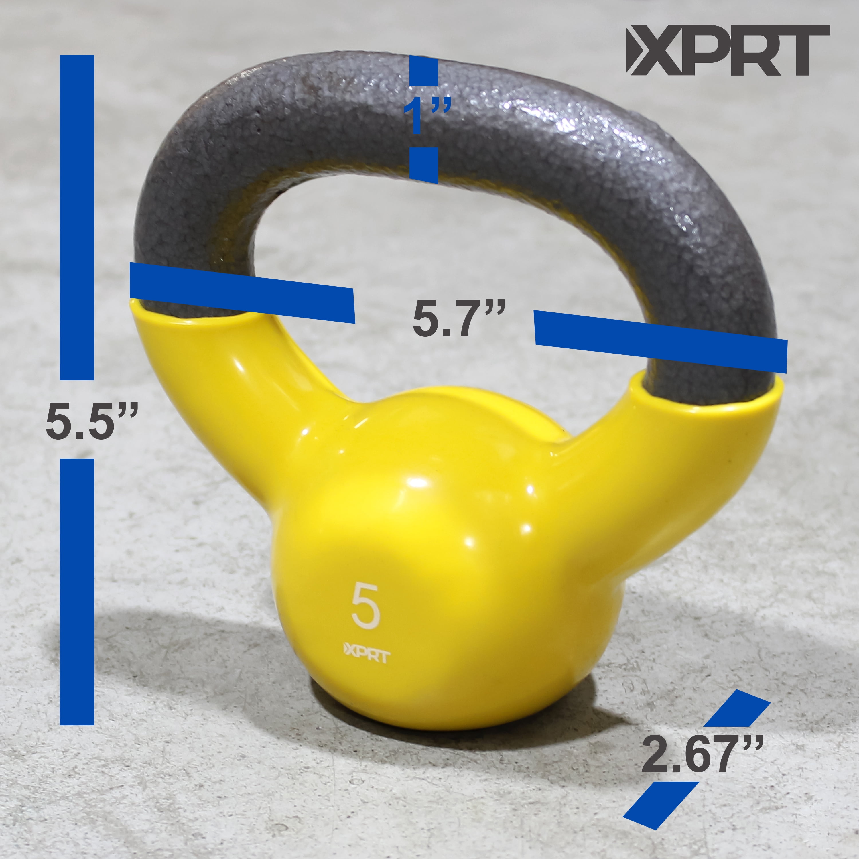 XPRT Fitness Vinyl Kettlebell 5 lb.