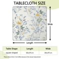 thumbnail image 2 of Soft Polyester Floral Square Tablecloth with Elastic Edge, Premium Polyester with Water-Repellent Coating Perfect for 36x36 Inch Tables, Easy to Clean and Maintain, 2 of 6