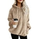 thumbnail image 1 of Sudadera con capucha Century Star para mujer, sudaderas con capucha borrosas, color caqui, 1 of 7