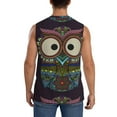 thumbnail image 4 of Balery Boho Owl Men's Sleeveless Muscle Shirts Workout Tank Top, Moisture Wicking, Odor Protection-Large, 4 of 8