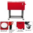 thumbnail image 5 of OverPatio 80 Quart Portable Rolling Cooler Wheeled Ice Party Chest Red, 5 of 7