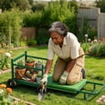 thumbnail image 2 of Extra-Large Rolling Garden Cart and Kneeler, 2026 Heavy Duty Gardenning Cart with Seat and Kneeler - Garden Rolling Stools with Wheels for Seniors, Lawn, Patio & Backyard Gardening, Green, 2 of 7