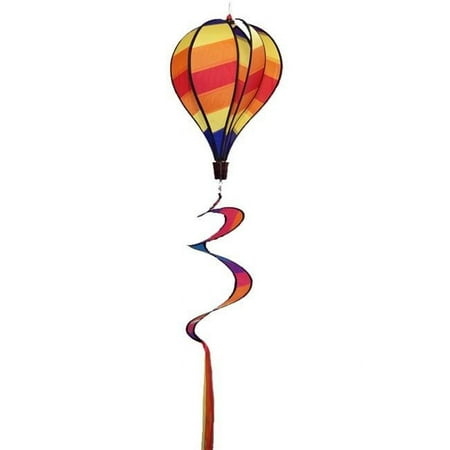 In the Breeze Hot Stripe Hot Air Balloon Wind Spinner, 11" W x 17" H, 30" Tail