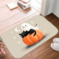 thumbnail image 6 of 1pc Black Cat Ghost and Pumpkin Absorbent Non-Slip Bathroom Thickened Flannel Rug Decor,Soft,Quick Drying,Suitable For Indoor/outdoor Use,Bathrooms,Bedrooms,Kitchens,Terrace,Laundry Rooms,16"x24", 6 of 9