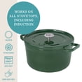 thumbnail image 6 of The Pioneer Woman 5-Quart Enamel Cast Iron Dutch Oven with Lid, Dark Green, 6 of 20
