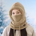 thumbnail image 2 of Kilaqueen Ski Balaclava Face Mask for Women Windproof Winter Warm Neck Cover Helmet Hood Fleece Beanie Hat with Drawstring, 2 of 6