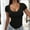 Black, variant on Stylish Olyvenn Womens Scoop Neck T Shirt Casual Basic Going Out Tops Slim Fit Short Sleeve Tight Y2K Tees Going Out Tops Sexy Basic Tee Sharp Collection Black M