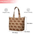 thumbnail image 4 of Brown Buffalo Pattern Travel Tote Bags for Women Carry On,Large Weekender Bags for Women Travel,Multi Functional Duffle Bag for Work,Shopping,Sports, 4 of 5