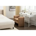 thumbnail image 4 of Miekor Furniture Velvet Fabric Single Bench Shoe Bench Makeup Bench For Bedroom Indoor,Coffee W4US2001, 4 of 9