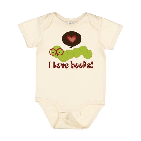 

Inktastic I Love Books Bookworm Gift Baby Boy or Baby Girl Bodysuit