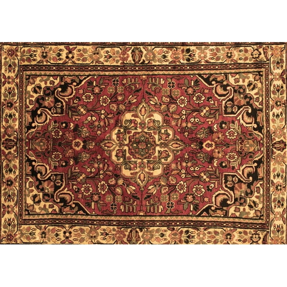 Ahgly Company Indoor Rectangle Persian Brown Traditional Area Rugs, 2' x 3'