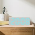 thumbnail image 1 of Fresh White Face Alarm Clock Room Clock Style Student Alarm Clock Date Temperature Display Three Brightness Settings Adjustable, 1 of 8