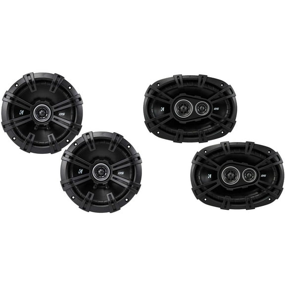 Kicker DSC6930 6x9-Inch (160x230mm) 3-Way Speakers w/ 43DSC6704 6.75" Coaxial Bundle