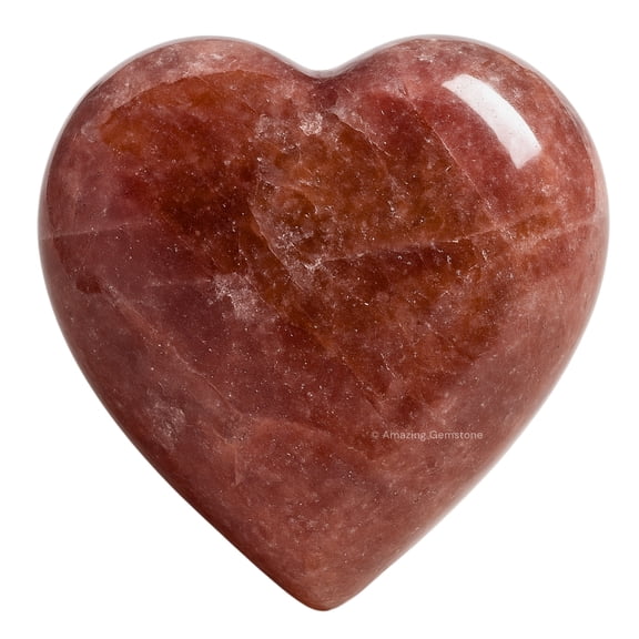 Strawberry Quart Crystal Heart