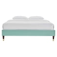 thumbnail image 5 of Modway Harlow Twin Performance Velvet Platform Bed Frame in Mint, 5 of 6
