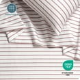 thumbnail image 6 of Bare Home Ultra-Soft Sheet Set - Premium 1800 Collection - Deep Pockets - 4-Pieces - Full, Ticking Stripe - White/Burgundy, 6 of 6