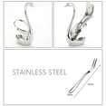 thumbnail image 2 of KALLORY Swan Shape Flatware Holder Metal Spoon and Fork Stand for Elegant Kitchen Use, 2 of 2