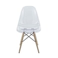 thumbnail image 2 of Allora 17.5'' Modern Solid Wood/Acrylic Plastic Dining Side Chair in Clear, 2 of 4