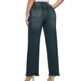 thumbnail image 3 of Mode Décontractée Printemps/été 2024 pour Femmes Jambe Droite Rétro Tempérament jeans Neuf-Quarts tzw, 3 of 6