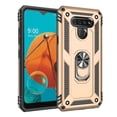 thumbnail image 3 of GSA Slim Shockproof Hybrid Case w/Ring Stand for LG K51 - Gold/Black, 3 of 6