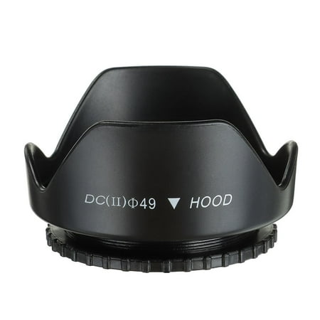 Image of Lightweight Camera Replacement Accessories Protective Shield Screwed Lens Hood Anti-Glare Cover Sunshade 49MM